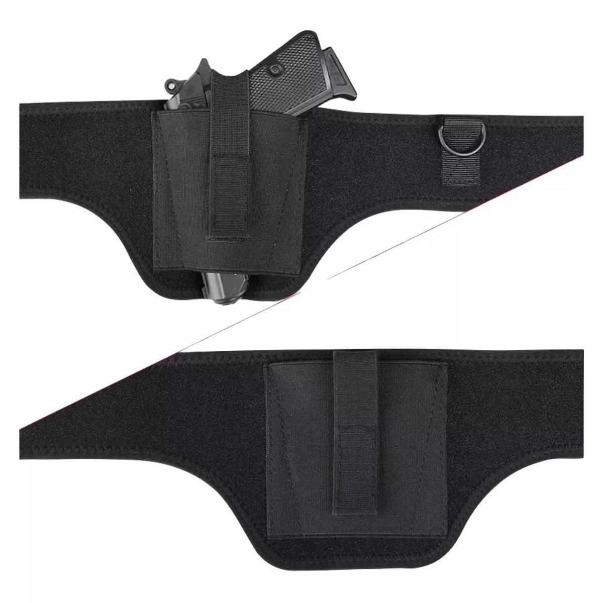 Coldre Cinta Axila Ombro 110cm Arma Pistola Revolver Tático