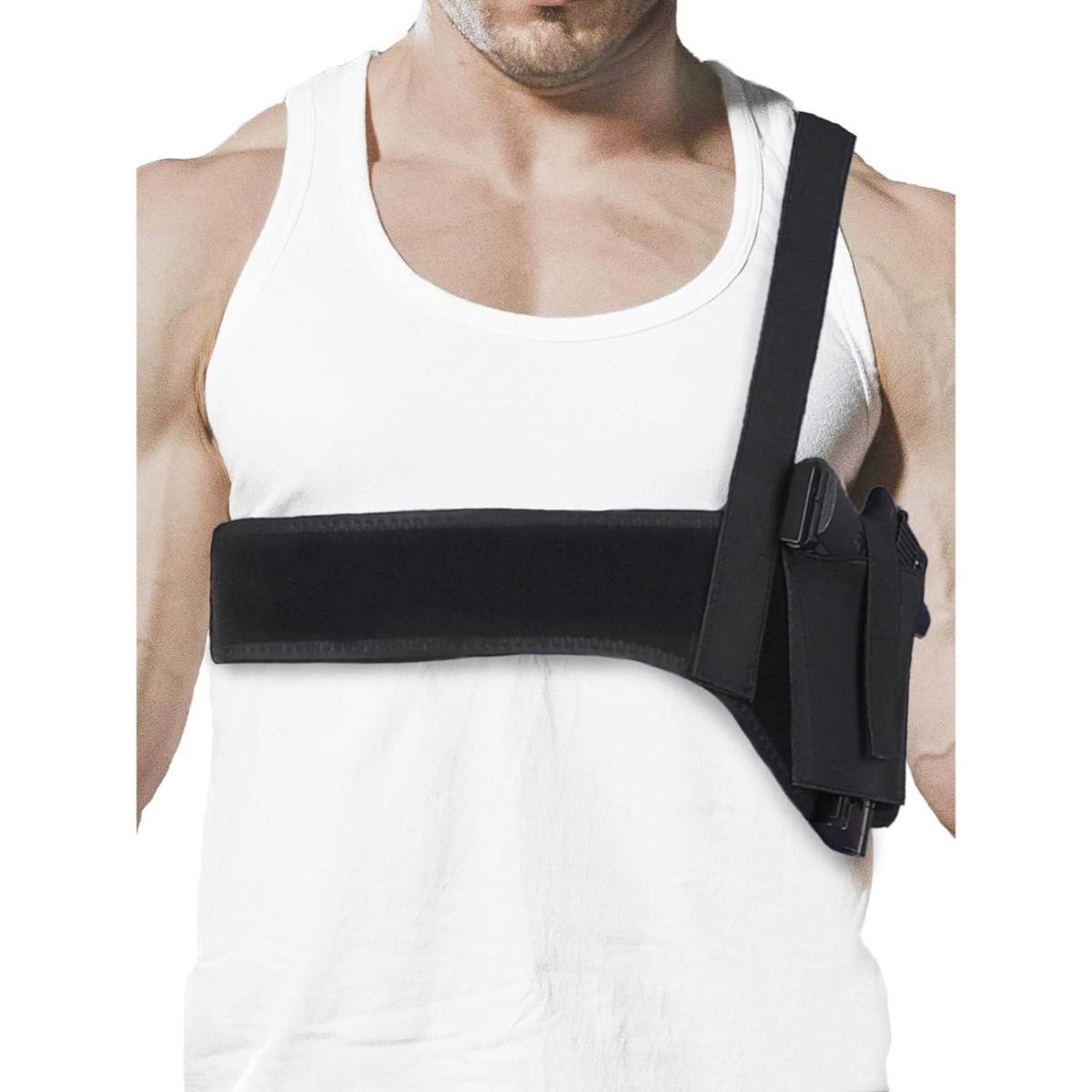 Coldre Cinta Axila Ombro 110cm Arma Pistola Revolver Tático