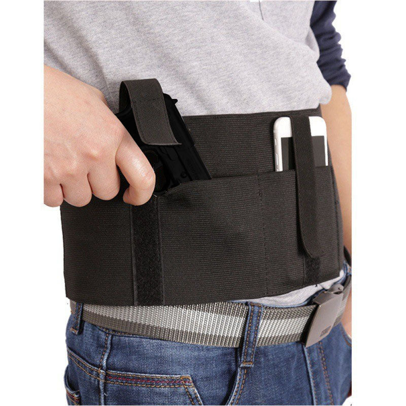 Coldre Cinta Barriga Abdome 115cm Arma Pistola Revolver Tático