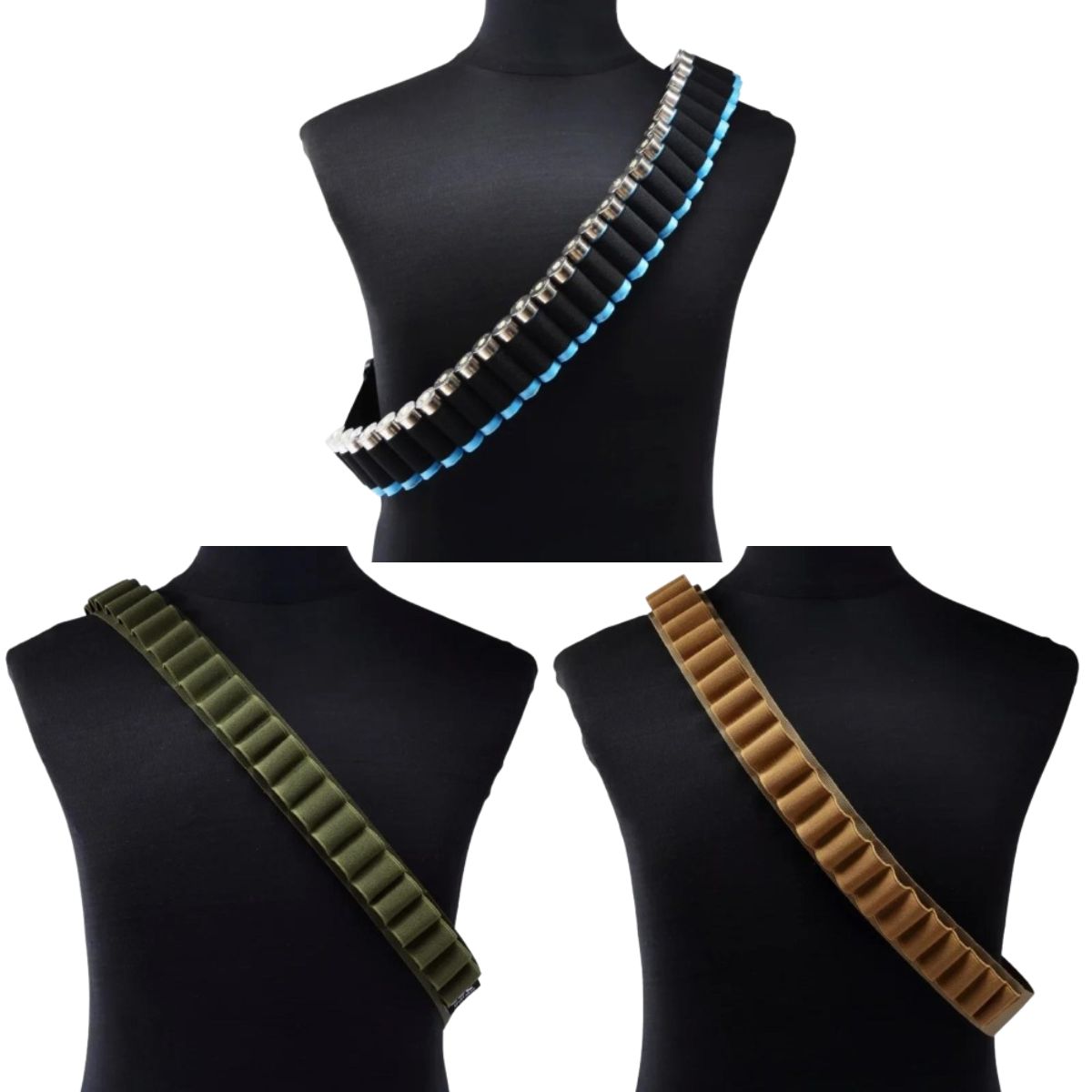 CINTO BANDOLEIRA 27 CARTUCHOS MUNIÇÃO CALIBRE 12